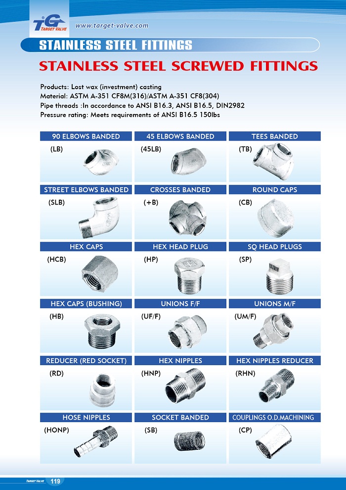 Stainless Steel Screwed Fittings